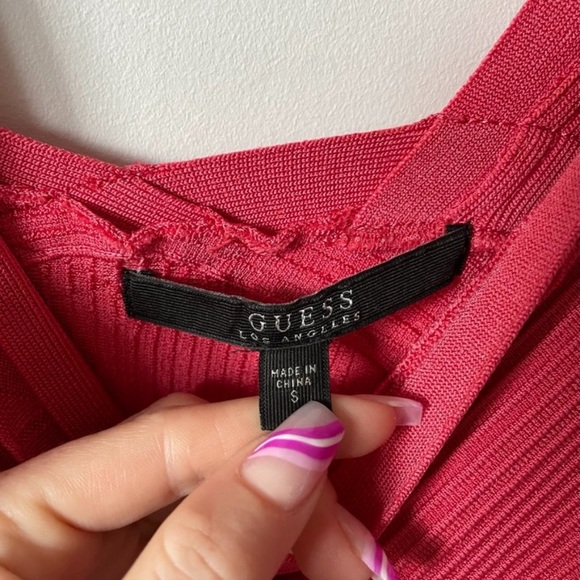Rose pink Guess bandage dress, size medium - Picture 16 of 16